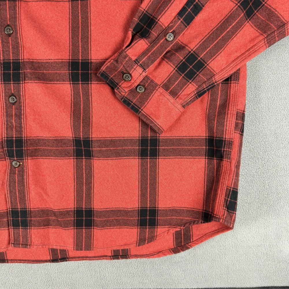 Carhartt Shirt Mens 2XL Red Plaid Loose Fit Heavyweight Flannel Workwear New - Picture 4 of 8